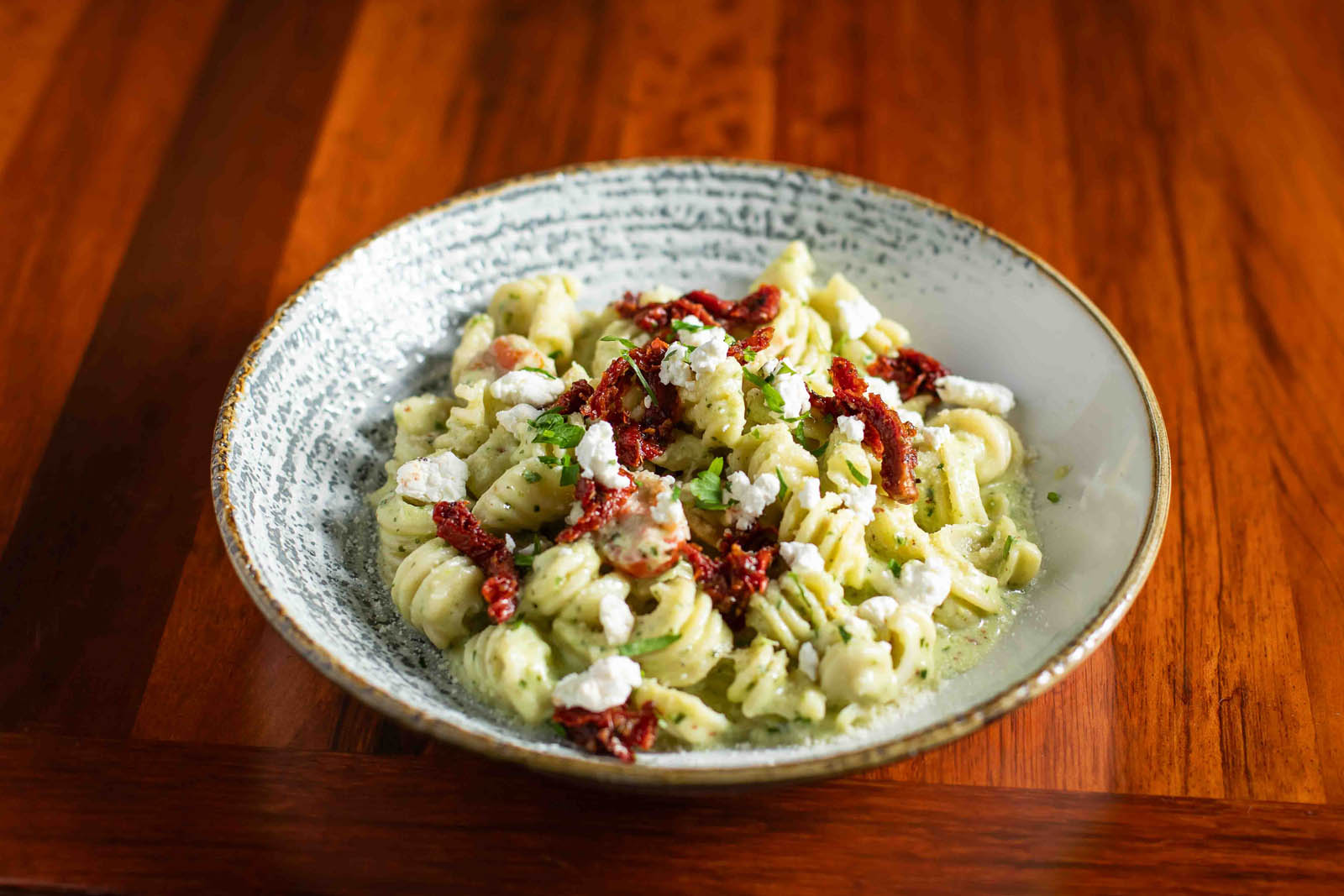 Basil Almond Pesto Pasta