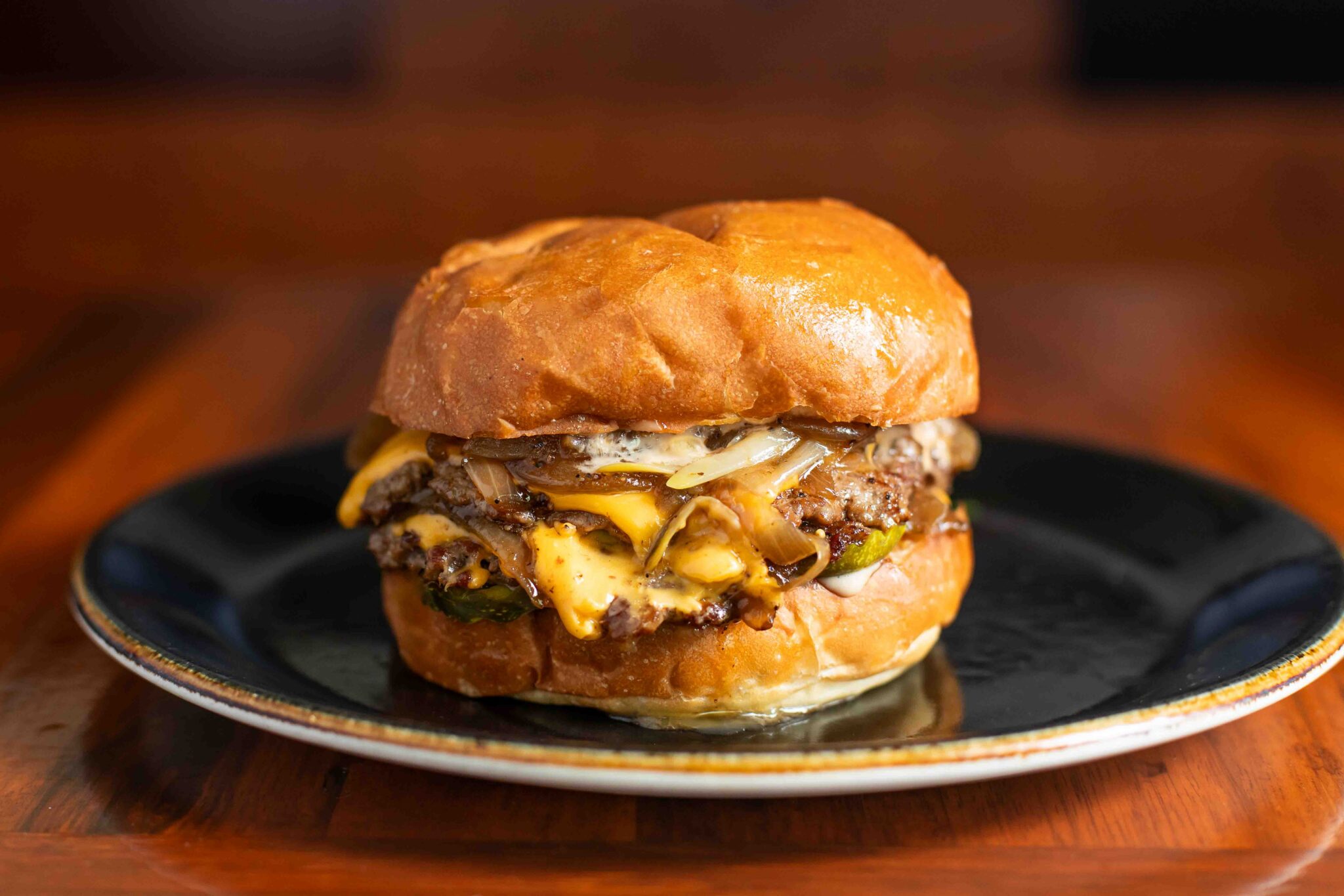 Double Smashed American Burger