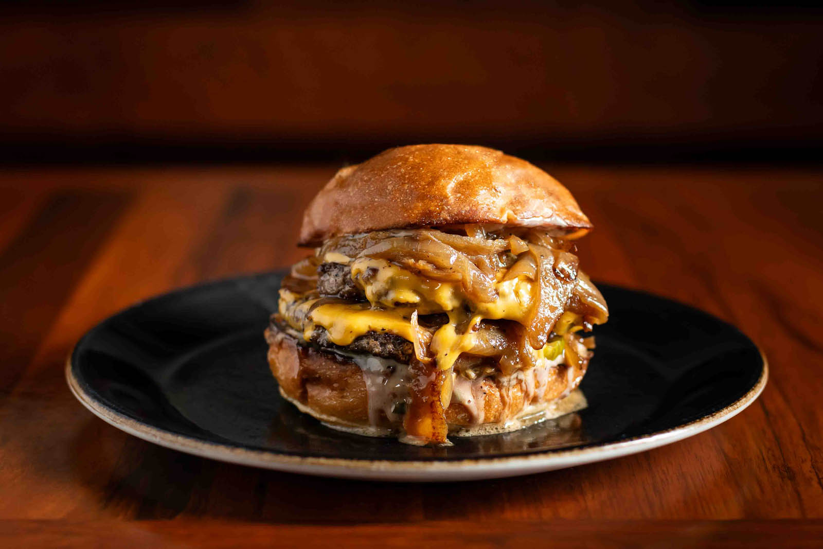 Double Smashed American Burger