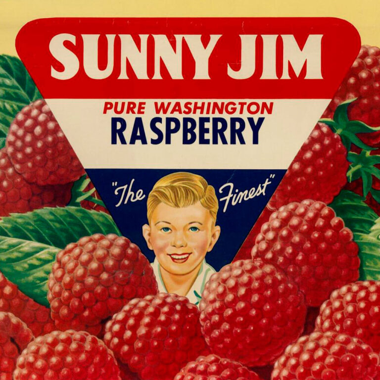 Sunny Jim Pure Washington Raspberry Label